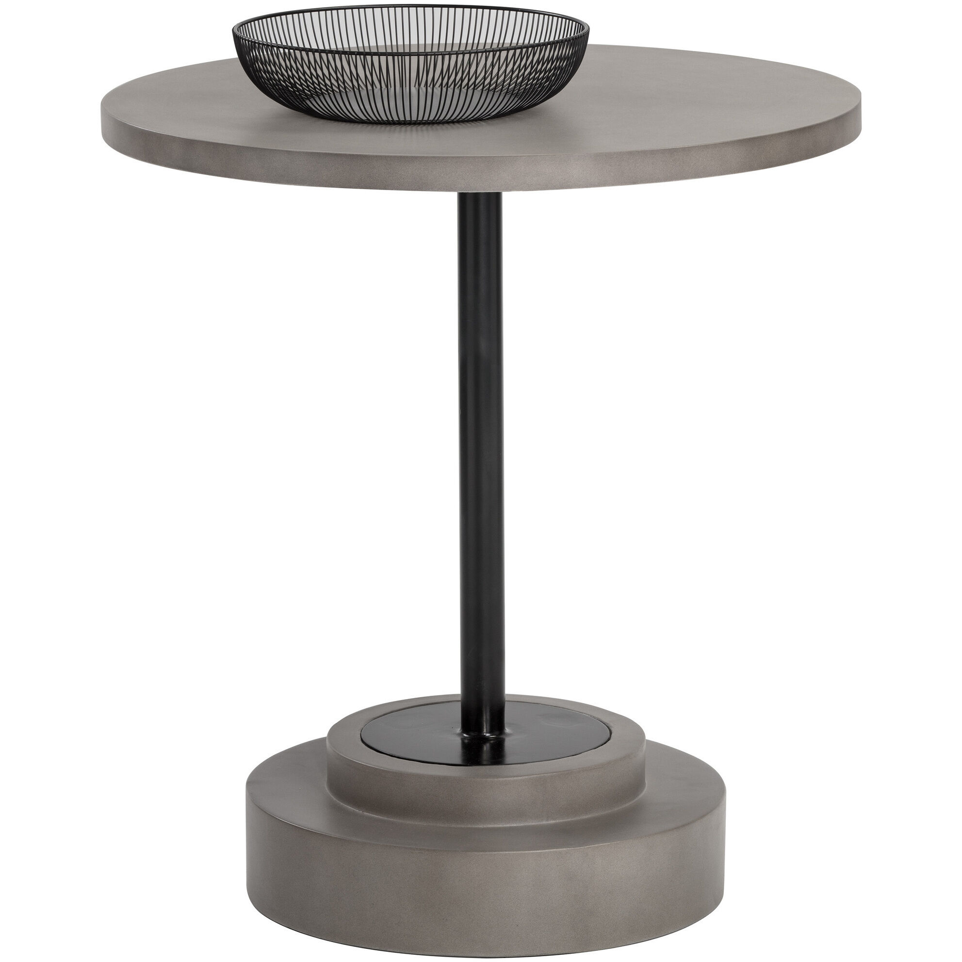 Marlowe 29.5 X 27.5 inch Black / Grey Outdoor Bistro Table